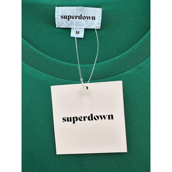 superdown Cory Ruched Side Mini Dress Green Medium Revolve NWT - Picture 6 of 7